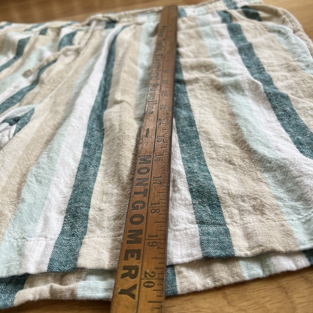 Naturals D&Co Womens Linen Blend Shorts Sz 1X Beach Resort Coastal Nautical - Picture 14 of 16
